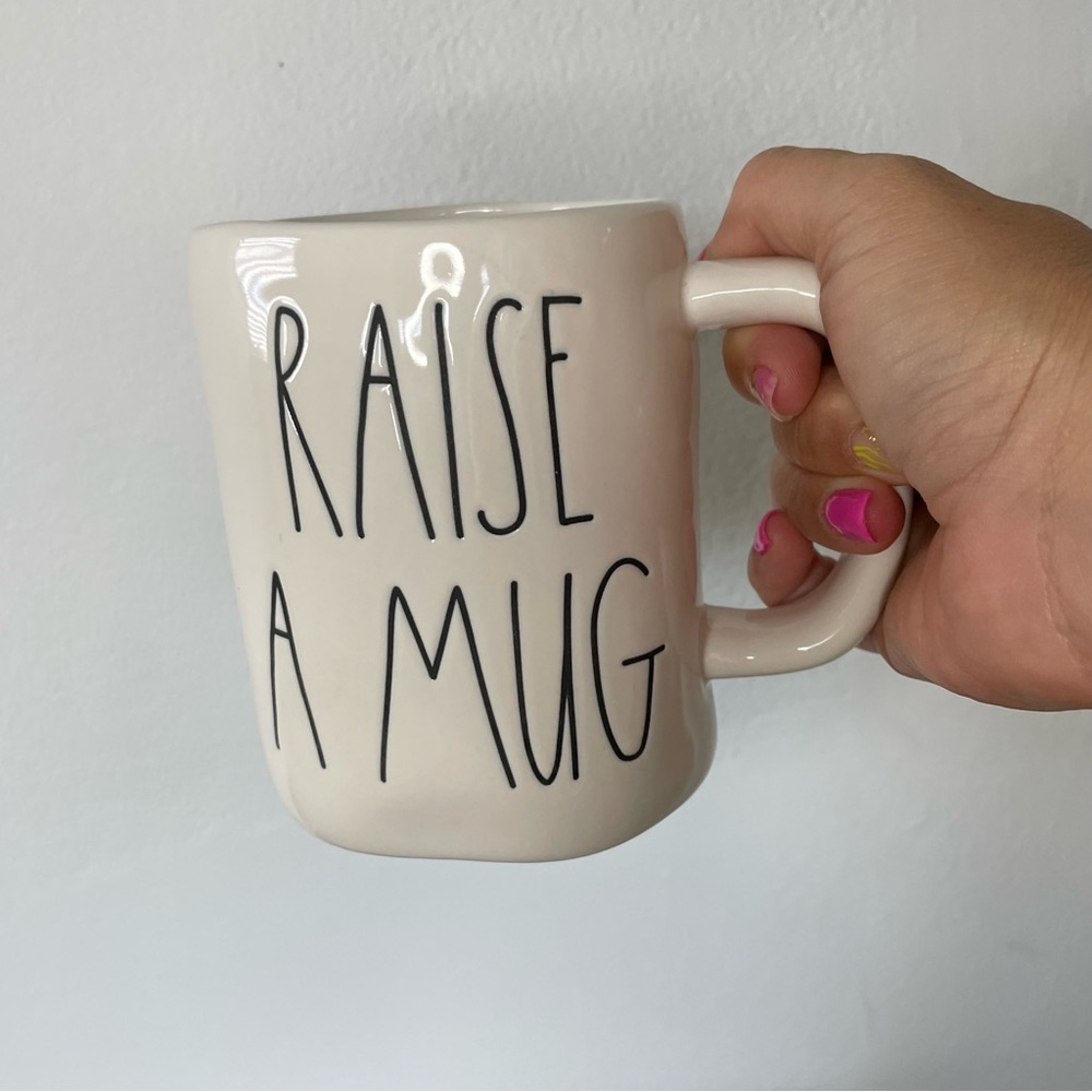 Rae Dunn "Raise a Mug" Coffee Tea Mug